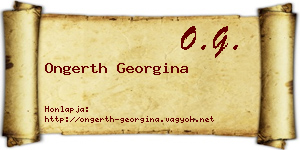 Ongerth Georgina névjegykártya